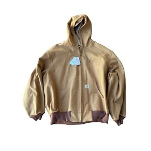 Carhartt NEW Thermal Lined Active Jacket Hooded Brown Cotton Duck 3XL J131 BRN